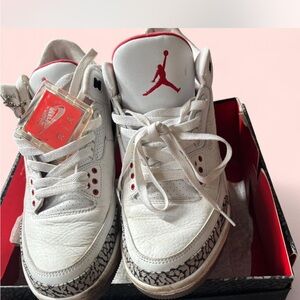 Jordan White and Red Men's Shoes